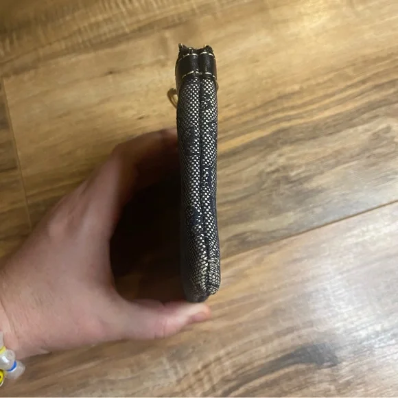 Dooney & Burke Monogram DB Black Wristlet (no strap) - Picture 3 of 8